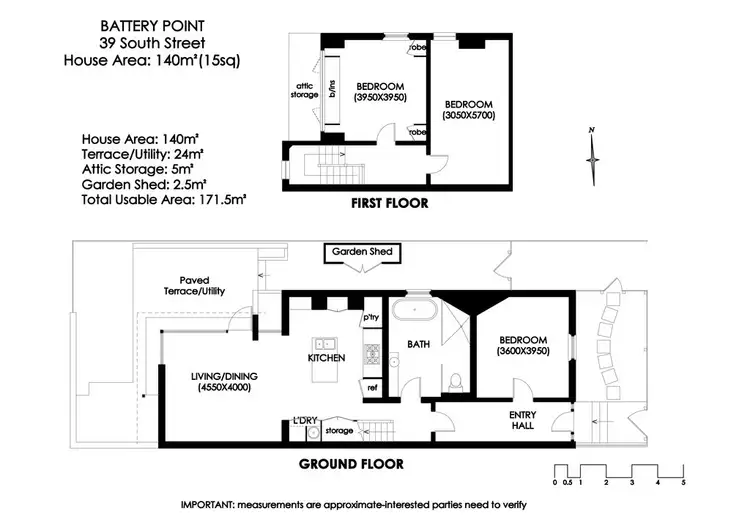 Floorplan of Homely house listing, 39 South Street, Battery Point TAS 7004