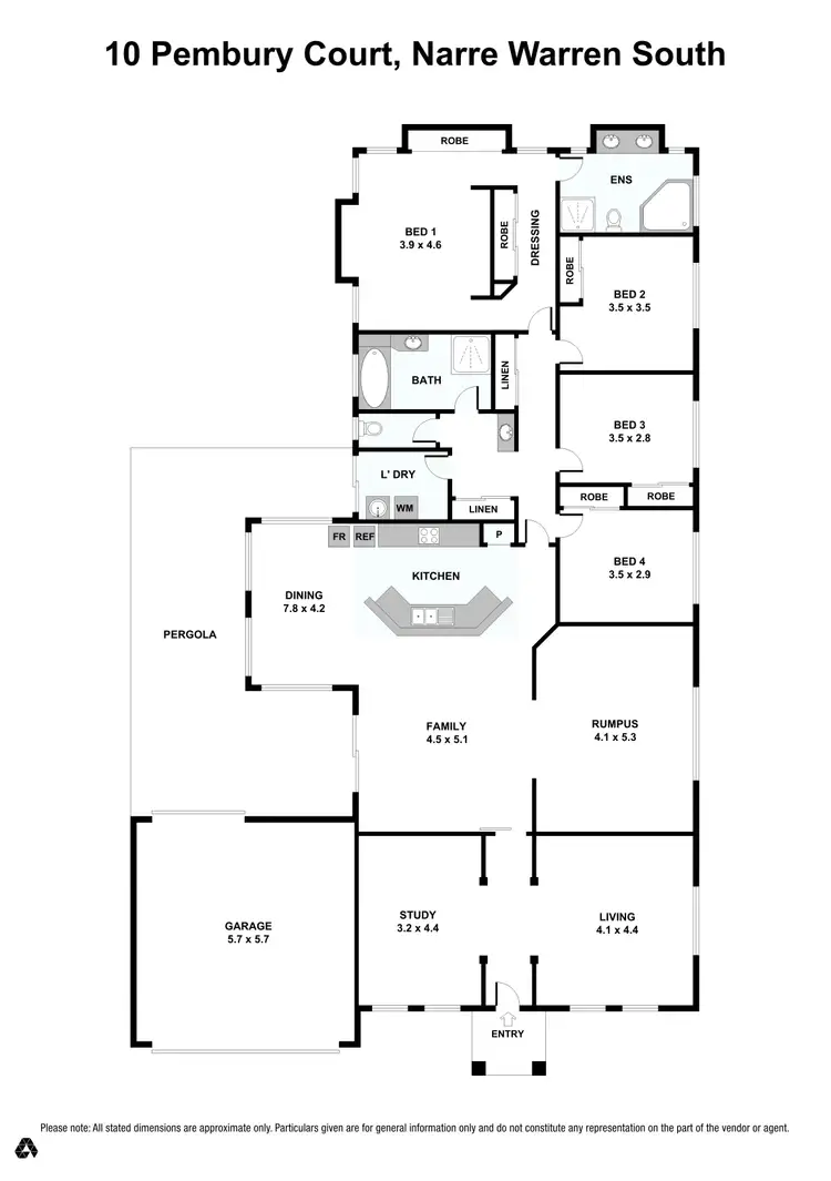 Floorplan of Homely house listing, 10 Pembury Court, Narre Warren South VIC 3805