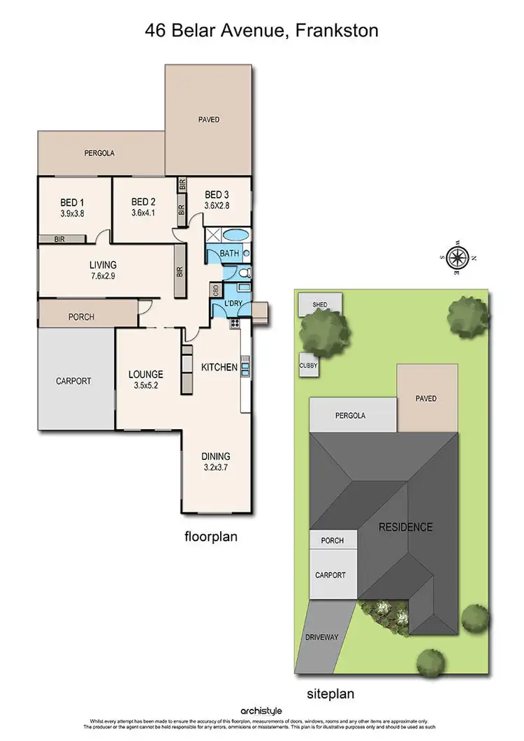 Floorplan of Homely house listing, 46 Belar Avenue, Frankston VIC 3199