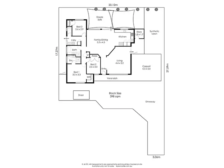 Floorplan of Homely villa listing, 76A Teague Street, Victoria Park WA 6100