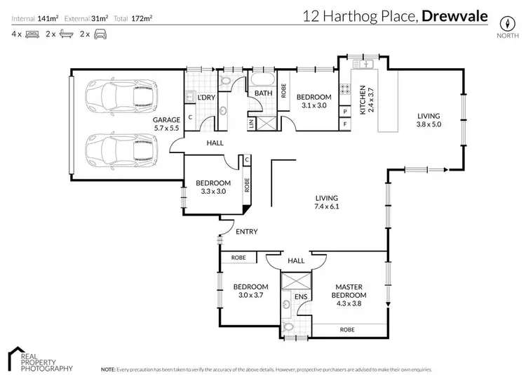 Floorplan of Homely house listing, 12 Harthog Place, Drewvale QLD 4116
