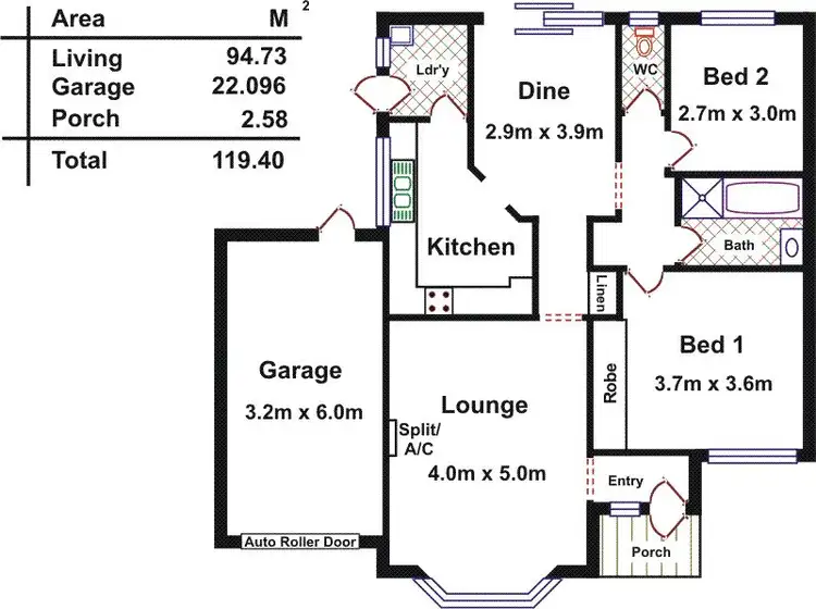 Floorplan of Homely house listing, 1/10 Holmes Street, Willaston SA 5118