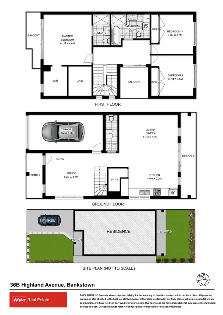Floorplan of Homely semi-detached listing, 36b Highland Avenue, Bankstown NSW 2200