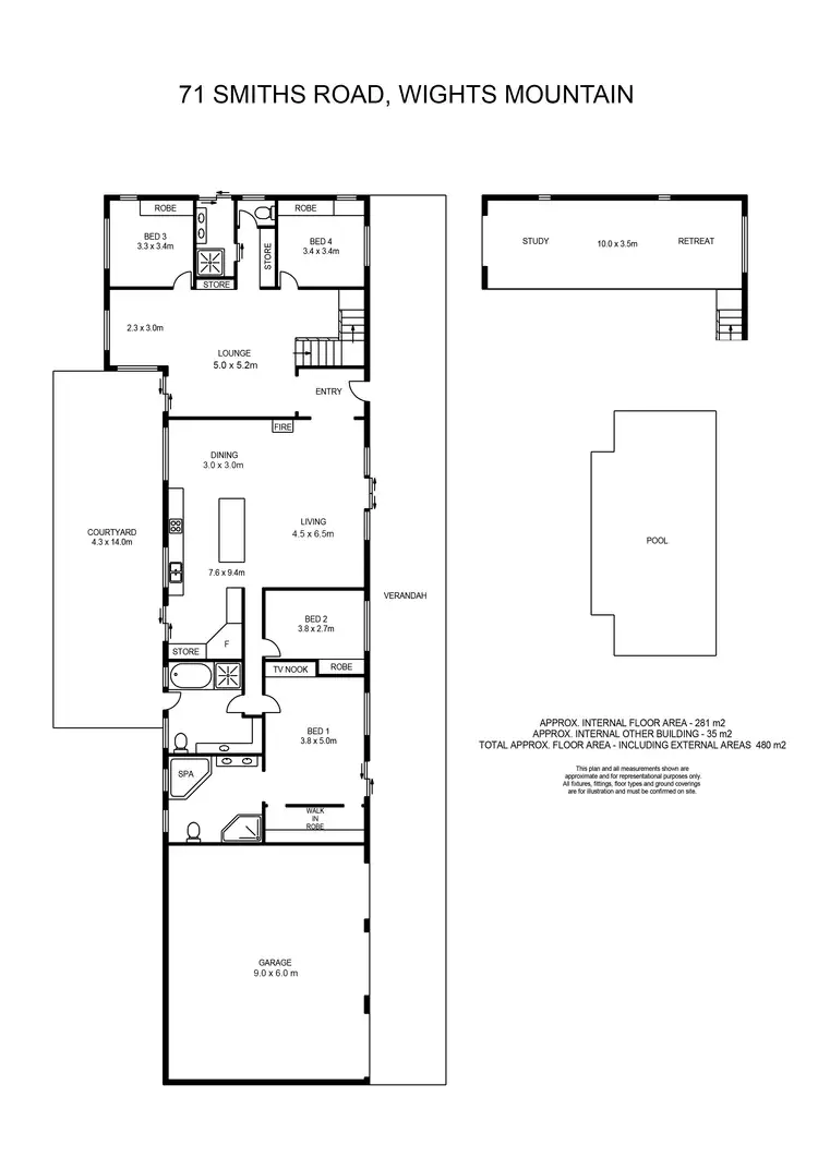 Floorplan of Homely house listing, 71 Smiths Road, Wights Mountain QLD 4520