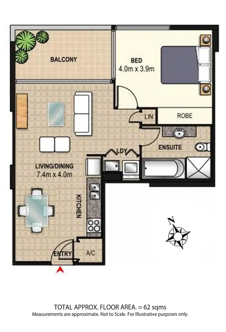 Floorplan of Homely apartment listing, 436/4 Lachlan Street, Waterloo NSW 2017