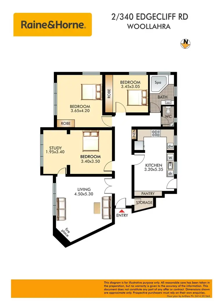 Floorplan of Homely apartment listing, 2/340 Edgecliff Road, Woollahra NSW 2025