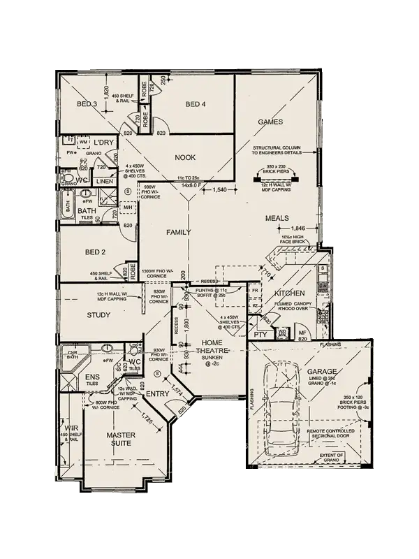 Floorplan of Homely house listing, 10 Bookara View, Lakelands WA 6180