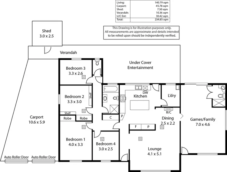 Floorplan of Homely house listing, 8 Brabham Crescent, Gulfview Heights SA 5096