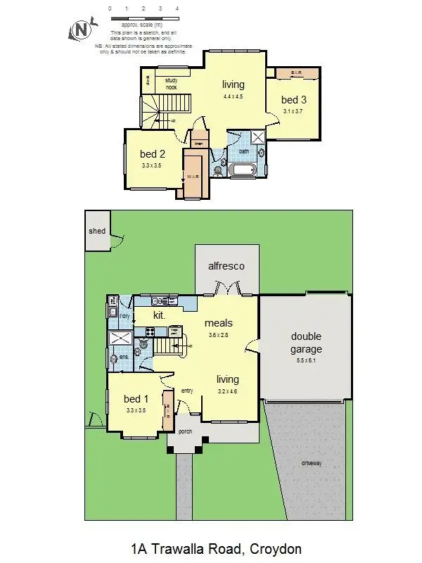 Floorplan of Homely land listing, 1A Trawalla Road, Croydon VIC 3136