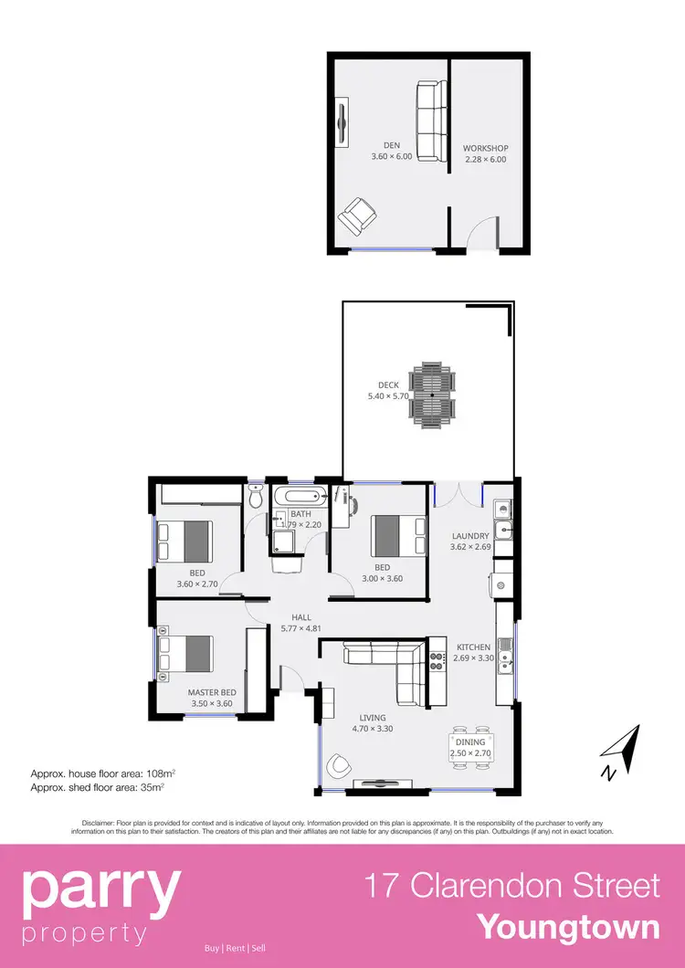 Floorplan of Homely house listing, 17 Clarendon Street, Youngtown TAS 7249