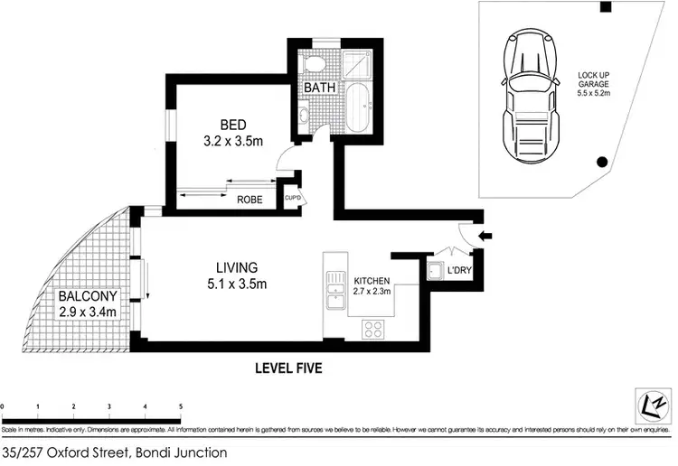 Floorplan of Homely apartment listing, 35/257 Oxford Street, Bondi Junction NSW 2022