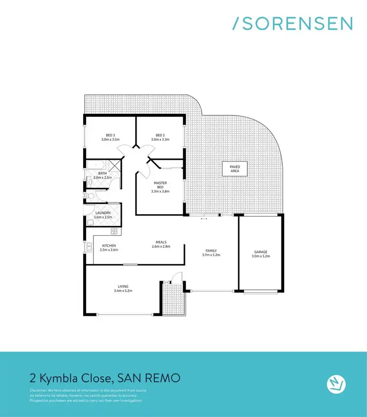 Floorplan of Homely house listing, 2 Kyamba Close, San Remo NSW 2262