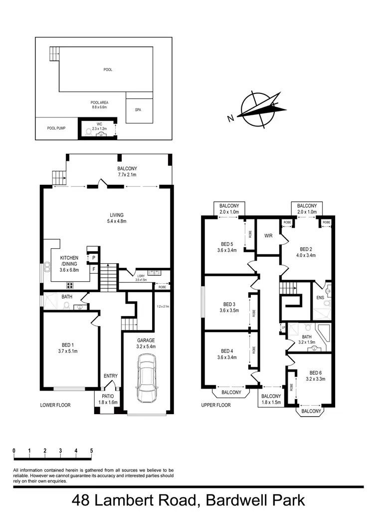 Floorplan of Homely semi-detached listing, 48 Lambert Road, Bardwell Park NSW 2207