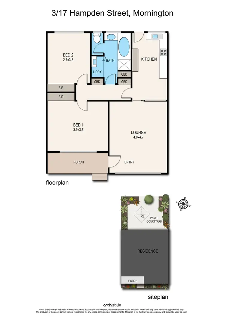 Floorplan of Homely unit listing, 3/17 Hampden Street, Mornington VIC 3931