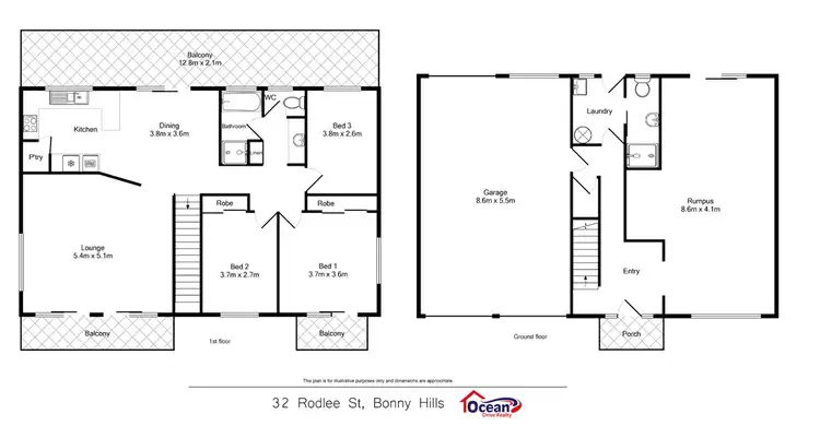 Floorplan of Homely house listing, 32 Rodley Street, Bonny Hills NSW 2445