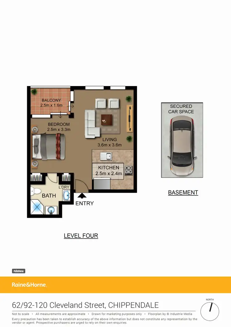 Floorplan of Homely studio listing, 62/92-120 Cleveland Street, Chippendale NSW 2008