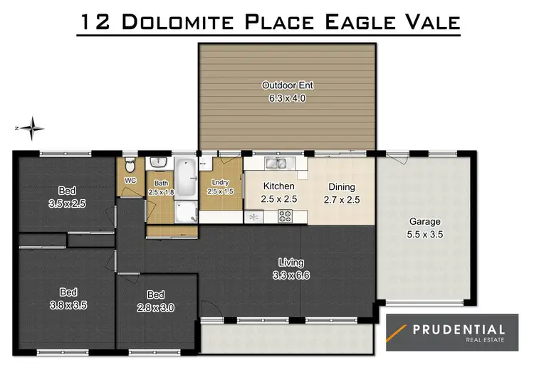 Floorplan of Homely house listing, 12 Dolomite Place, Eagle Vale NSW 2558