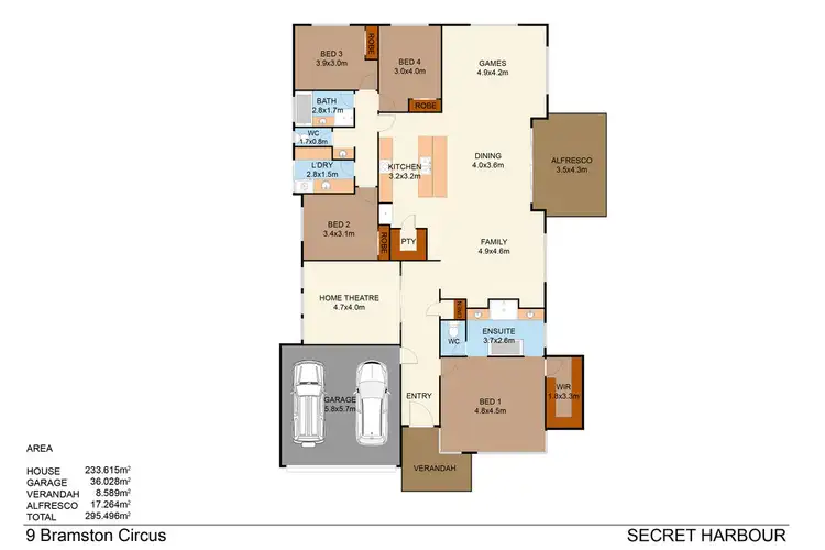Floorplan of Homely house listing, 9 Bramston Circus, Secret Harbour WA 6173