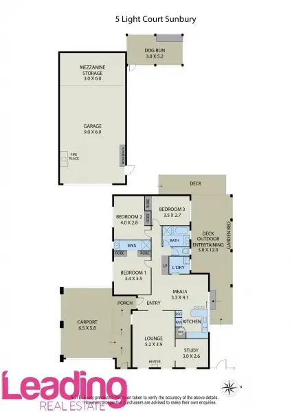 Floorplan of Homely house listing, 5 Light Court, Sunbury VIC 3429