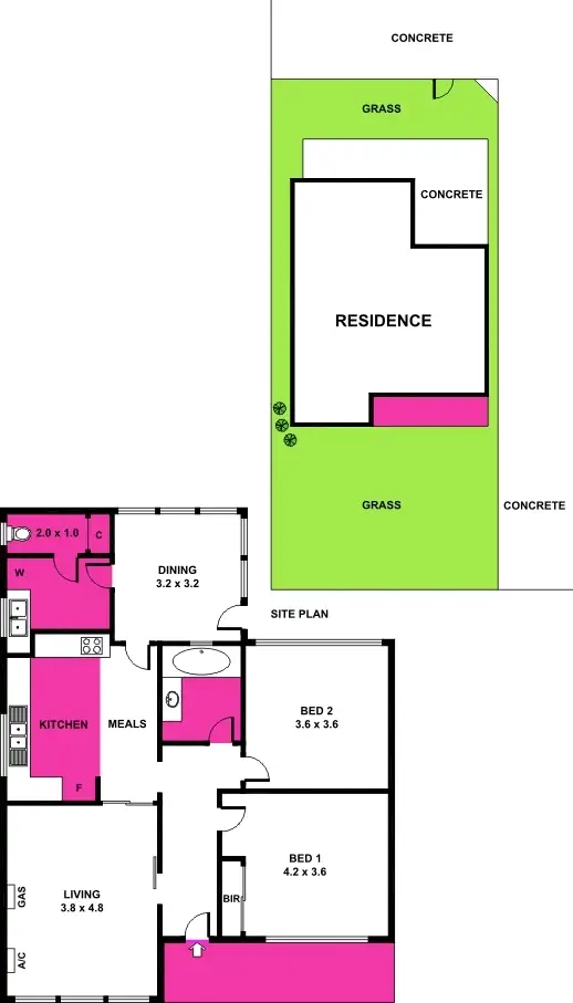 Floorplan of Homely house listing, 1/10 Marlo Street, Hamlyn Heights VIC 3215