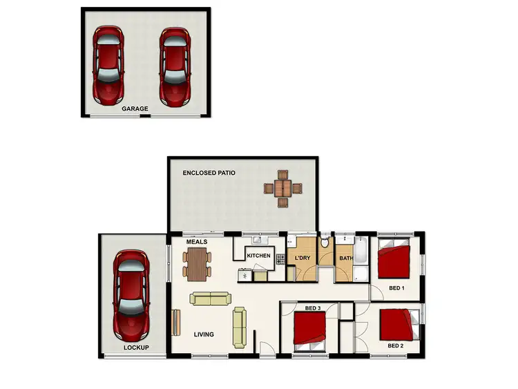 Floorplan of Homely house listing, 63 VELORUM DRIVE, Kingston QLD 4114