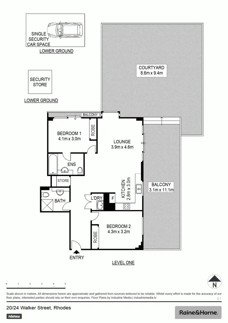 Floorplan of Homely apartment listing, 20/24 Walker Street, Rhodes NSW 2138