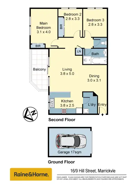 Floorplan of Homely apartment listing, 16/9 Hill Street, Marrickville NSW 2204