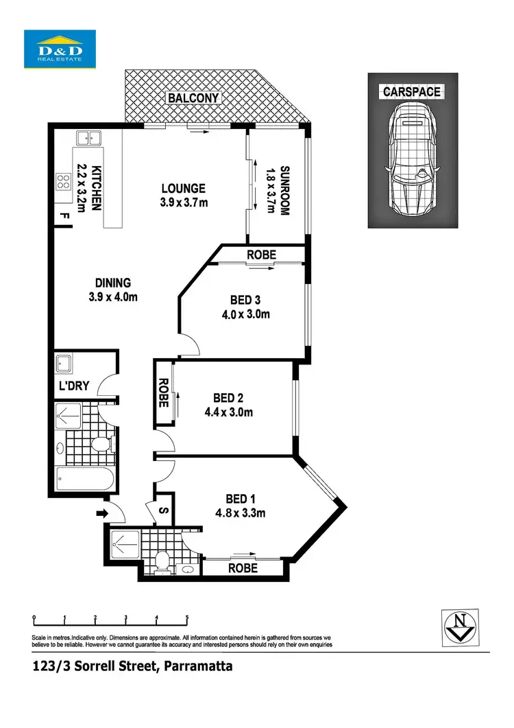 Floorplan of Homely unit listing, 3 Sorrell Street, Parramatta NSW 2150