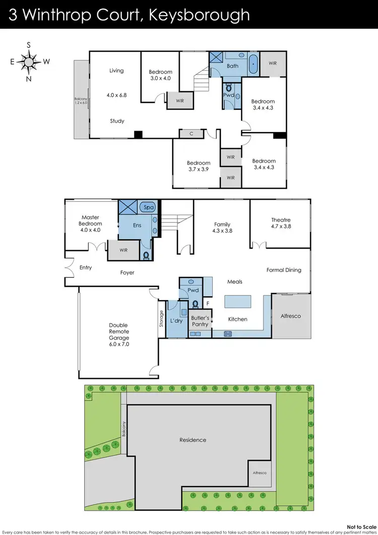 Floorplan of Homely house listing, 3 Winthrop Court, Keysborough VIC 3173