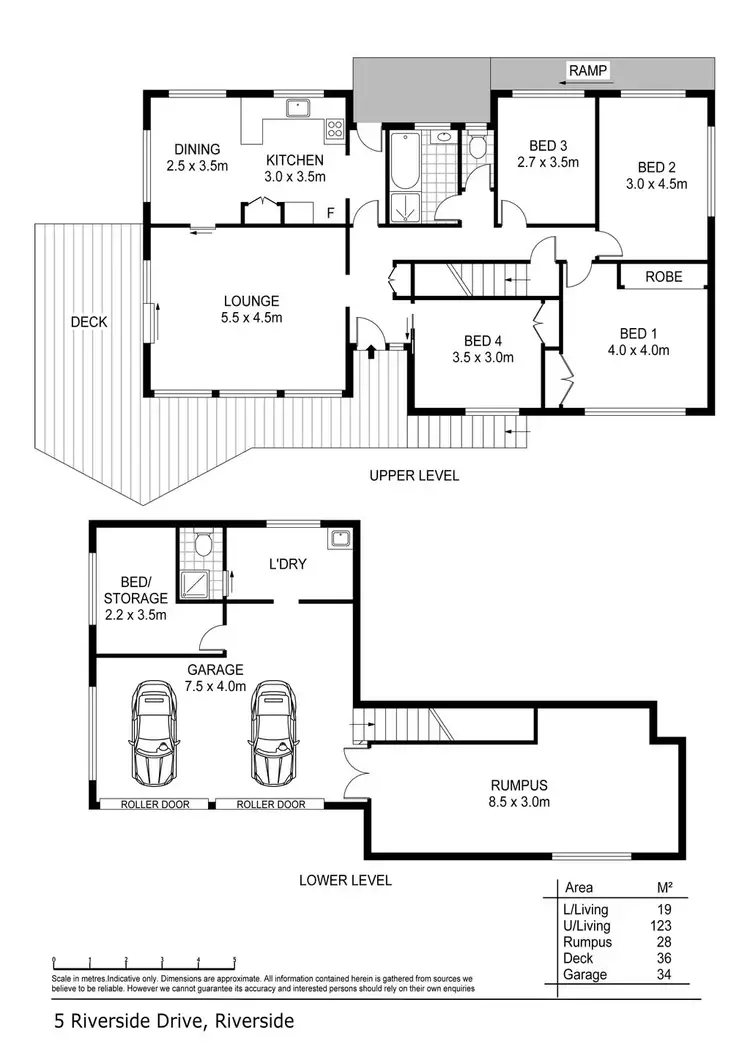 Floorplan of Homely house listing, 5 Riverside Drive, Riverside TAS 7250