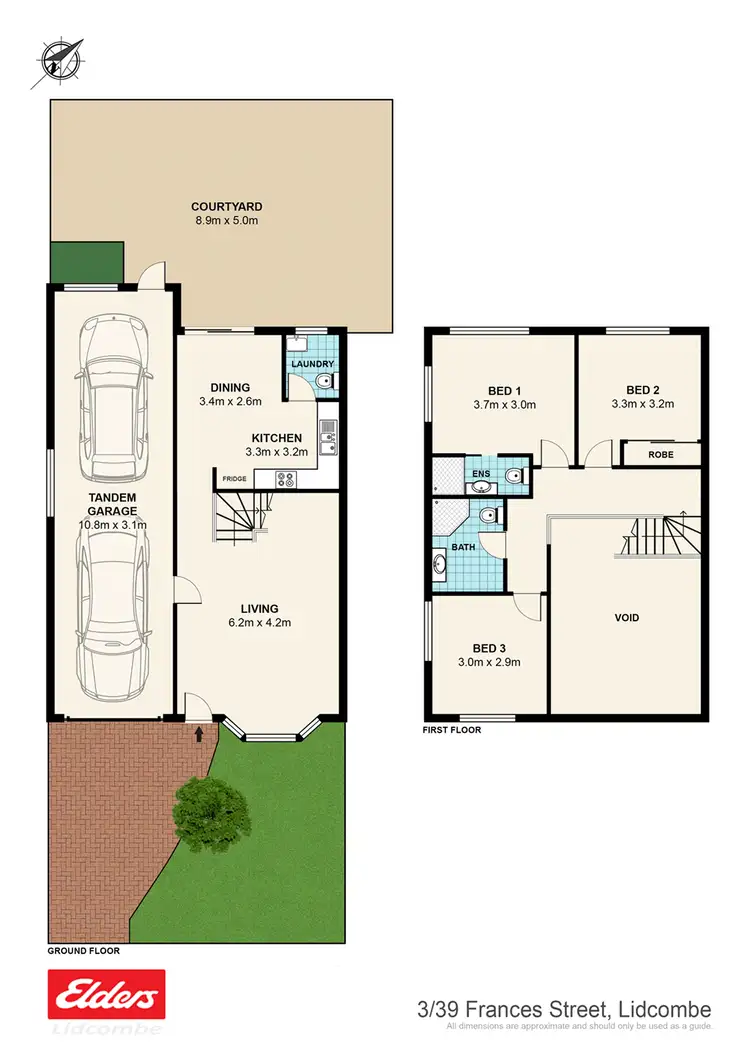 Floorplan of Homely townhouse listing, 3/39 Frances Street, Lidcombe NSW 2141