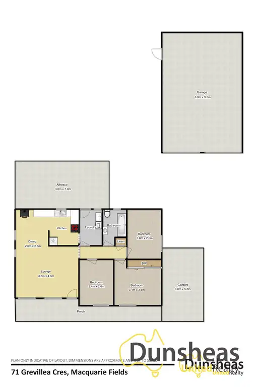 Floorplan of Homely house listing, 71 Grevillea Crescent, Macquarie Fields NSW 2564