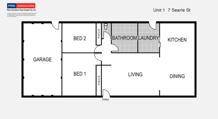 Floorplan of Homely unit listing, 1/7 Searle Street, Horsham VIC 3400