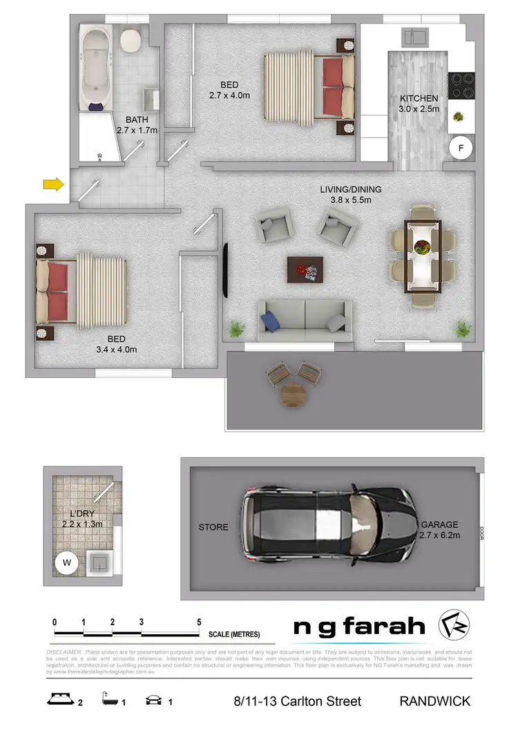 Floorplan of Homely unit listing, 8/11-13 Carlton Street, Kensington NSW 2033