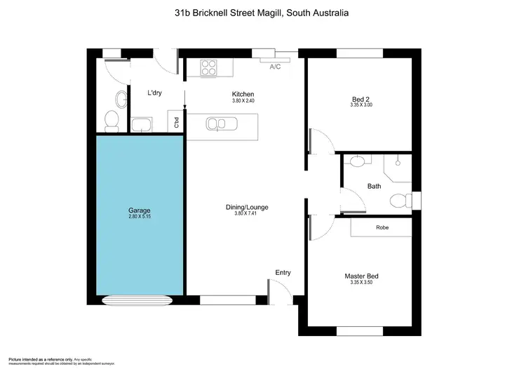 Floorplan of Homely unit listing, 31b Bricknell Street, Magill SA 5072