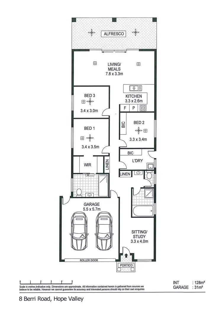Floorplan of Homely house listing, 8 Berri Road, Hope Valley SA 5090