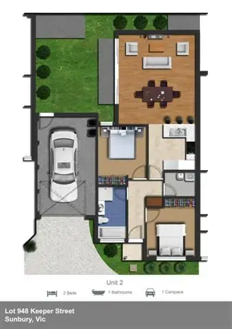Floorplan of Homely house listing, 2/33 Keeper Street, Sunbury VIC 3429