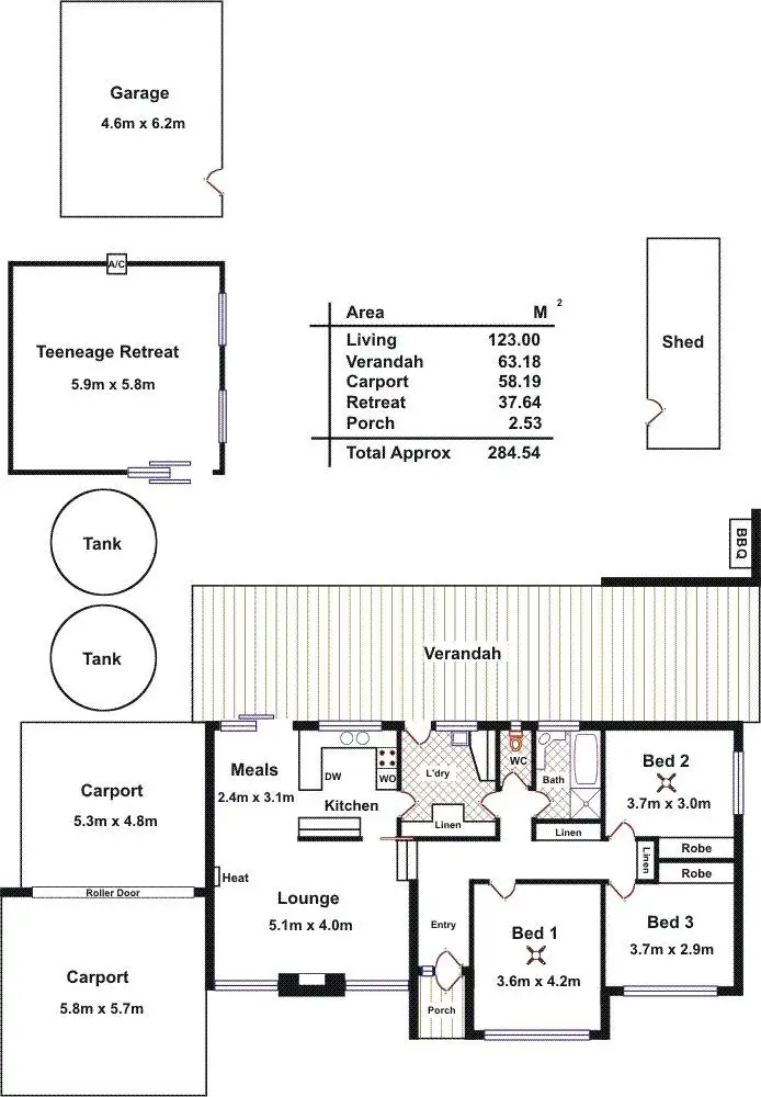 Floorplan of Homely house listing, 18 Kranz Street, Nuriootpa SA 5355