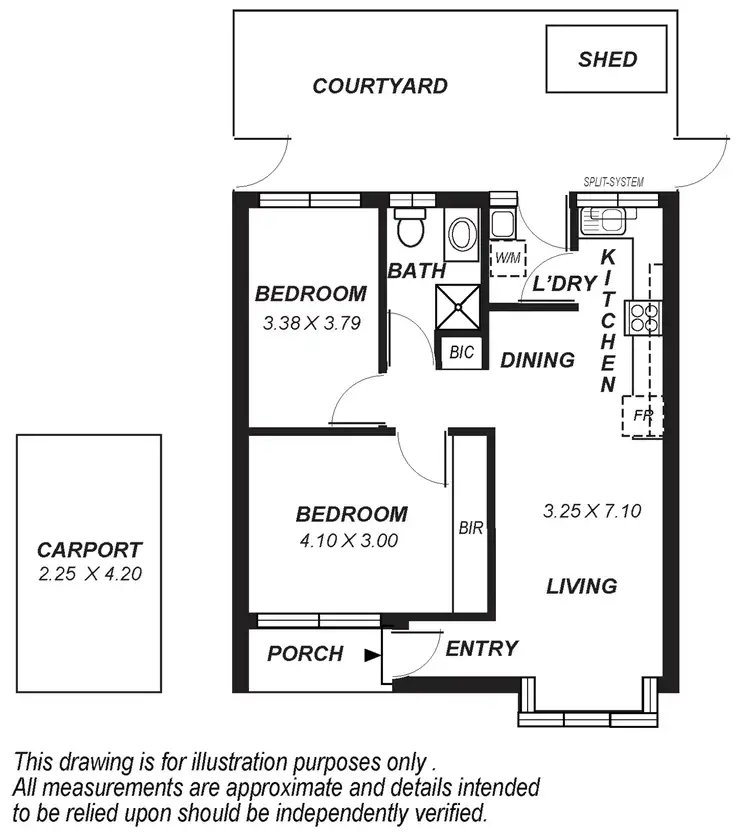 Floorplan of Homely unit listing, 3/41 Ledger Road, Beverley SA 5009