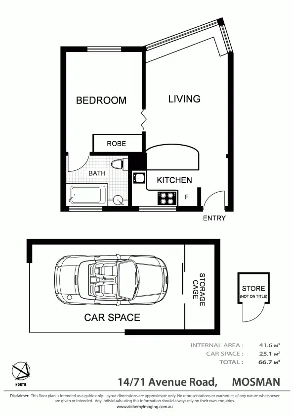 Floorplan of Homely apartment listing, 14/71 Avenue Road, Mosman NSW 2088