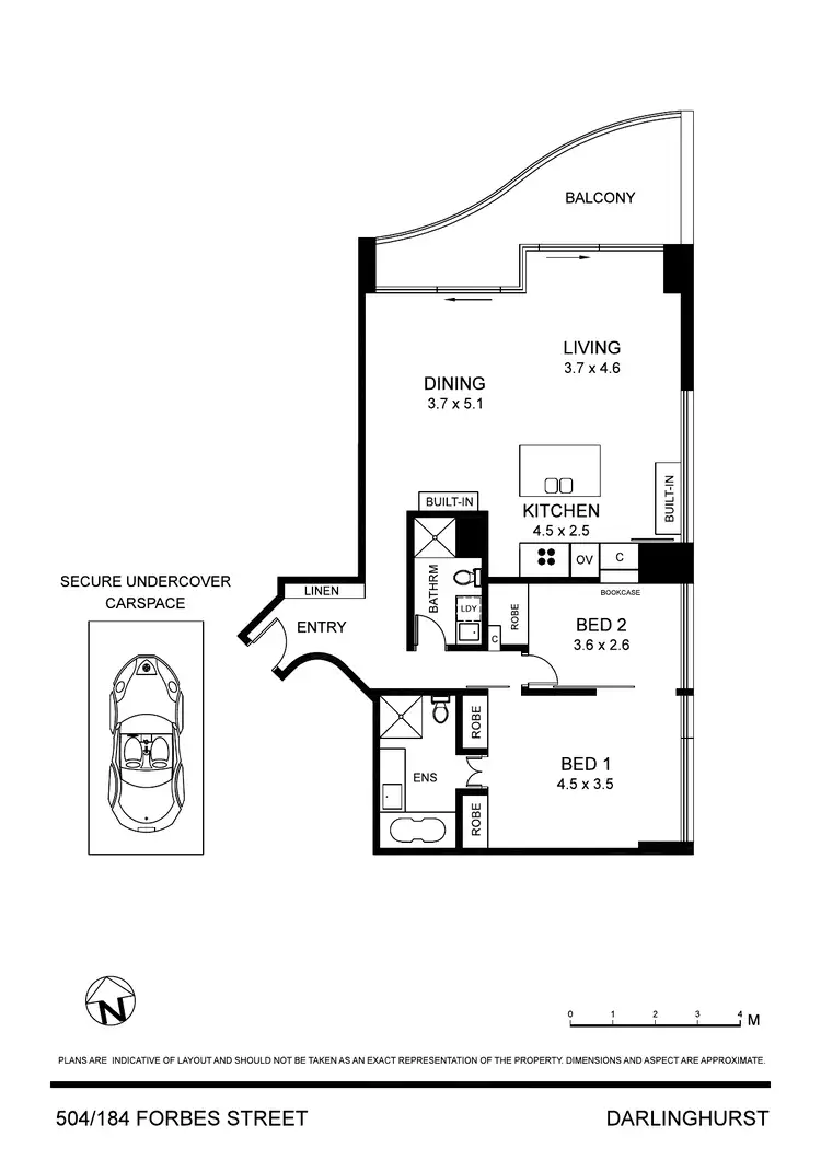 Floorplan of Homely apartment listing, 504/184 Forbes Street, Darlinghurst NSW 2010