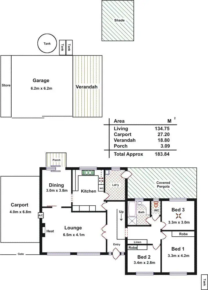 Floorplan of Homely house listing, 36 Bright Terrace, Gawler East SA 5118