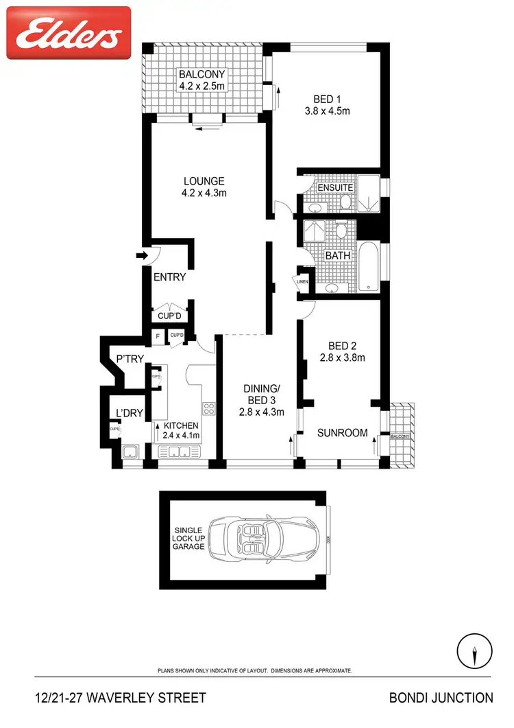 Floorplan of Homely apartment listing, 12/21 WAVERLEY STREET, Bondi Junction NSW 2022