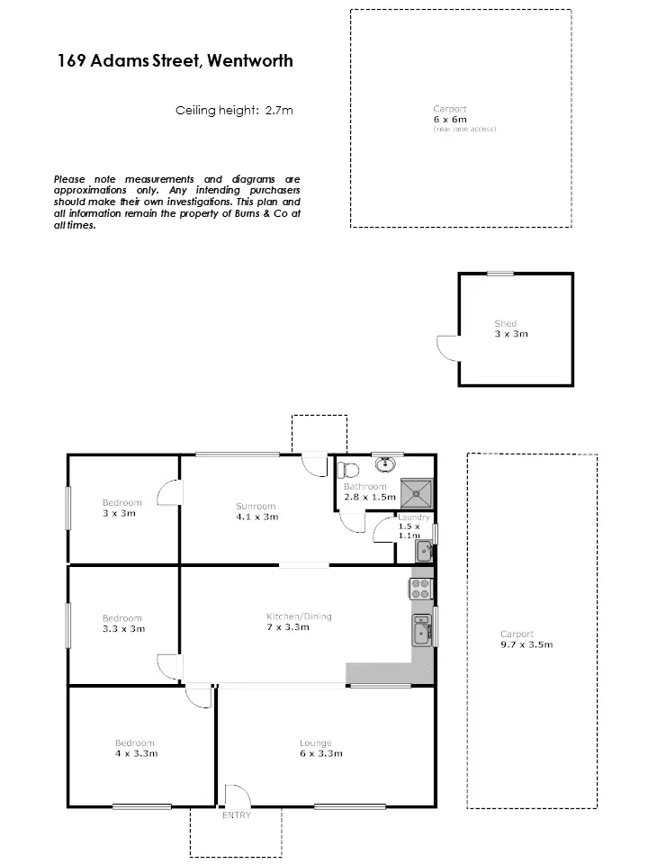 Floorplan of Homely house listing, 169 Adams Street, Wentworth NSW 2648