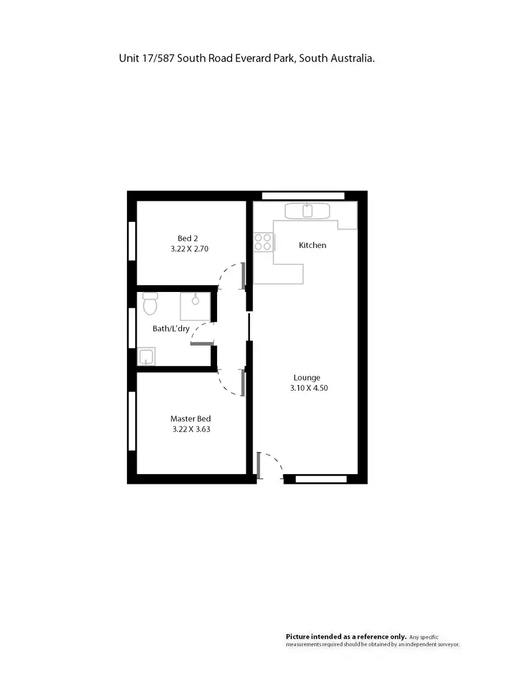 Floorplan of Homely unit listing, 17-587 South Road, Everard Park SA 5035