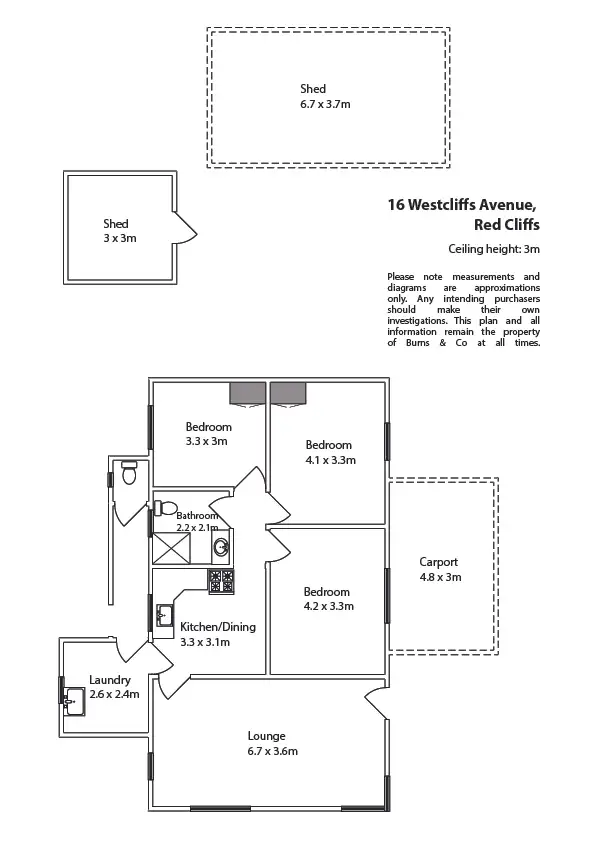 Floorplan of Homely house listing, 16 Westcliffs Avenue, Red Cliffs VIC 3496