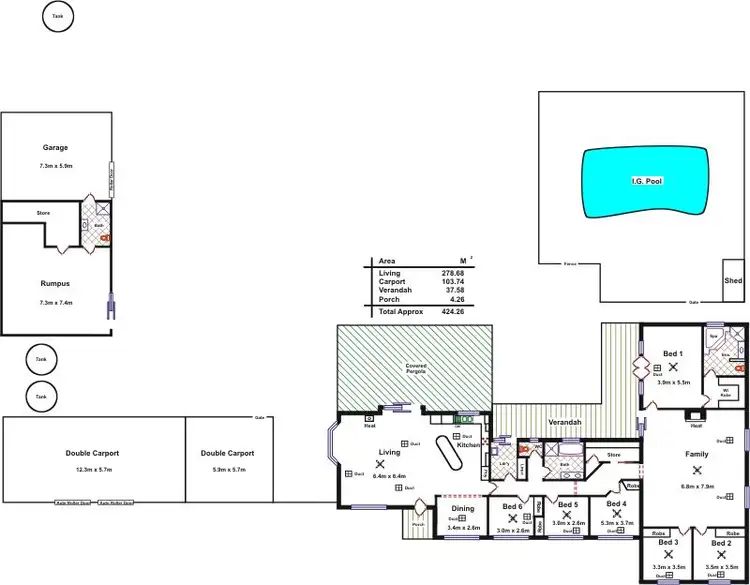 Floorplan of Homely house listing, 103 Fiddlewood Drive, Freeling SA 5372