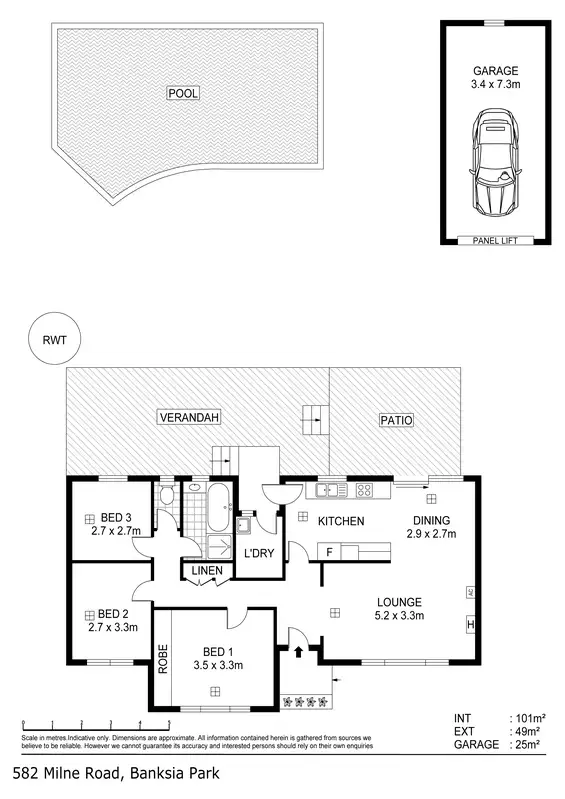 Floorplan of Homely house listing, 582 Milne Road, Banksia Park SA 5091