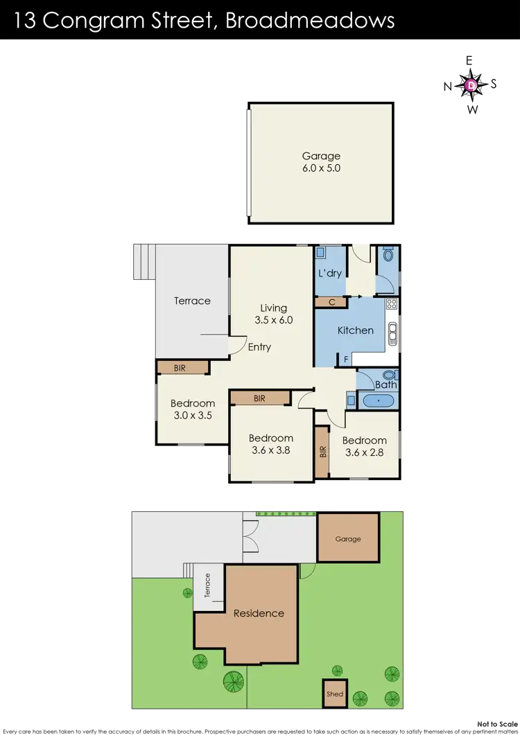 Floorplan of Homely house listing, 13 Congram Street, Broadmeadows VIC 3047
