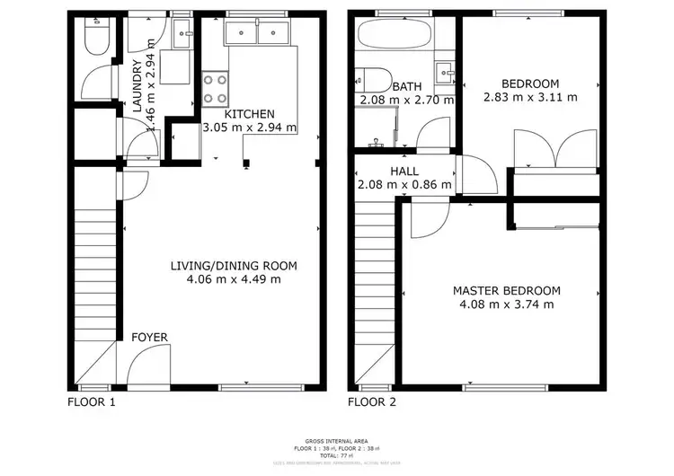Floorplan of Homely unit listing, 3/42 Elwick Road, Glenorchy TAS 7010